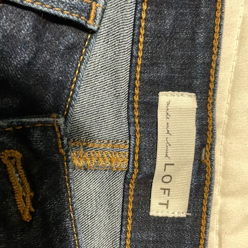 Loft skinny curvy blue jeans